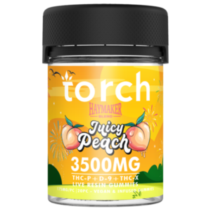 torch haymaker gummies juicy peach – 3500mg edibles